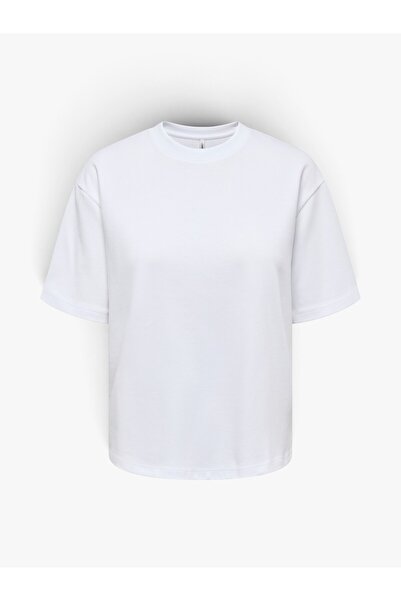 ONLY ONLSUPERIOR SS ONECK LOOSETOP JRS NOOS Γυναικείο Λευκό T-Shirt - 15377604