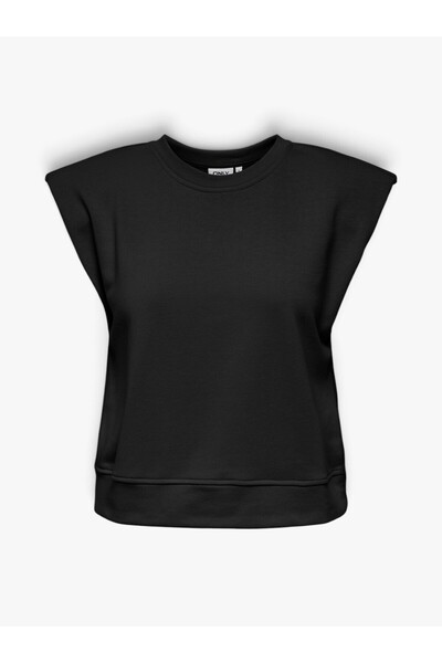 ONLY ONLUMA S/L O-NECK UB SWT Kadın Siyah Sweatshirt - 15351053