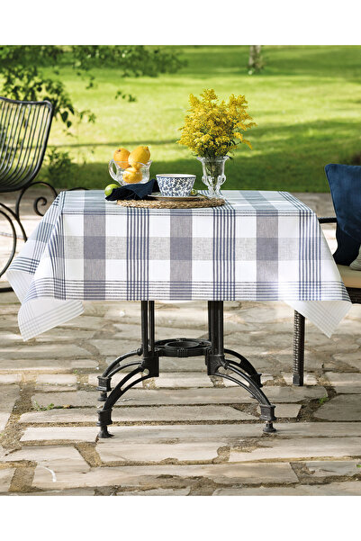 Madame Coco Majori Pvc Tablecloth - Indigo - 100X140 cm
