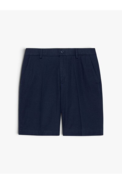 Sisley Erkek %100 Pamuk Yırtmaç Detaylı Regular Fit Bermuda Şort 325P4GJ0S901...