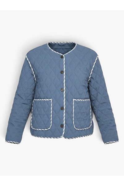 ONLY ONLBILL LIFE REV QUILTED JACKET CC OTW Kadın Blue Mont - 15361375