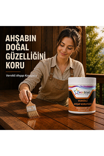 DecoBoya Su Bazlı Vernikli Ahşap Koruyucu 1LT