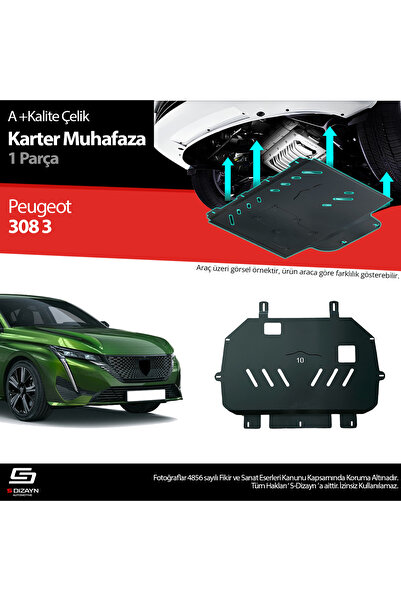 S Dizayn S-Dizayn Peugeot 308 Çelik Karter Muhafaza Koruma 2021 Üzeri A+ Kali...