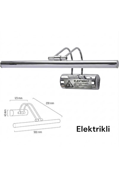 Merve 9w 50cm Krom Flüt Aplik Gün Işığı