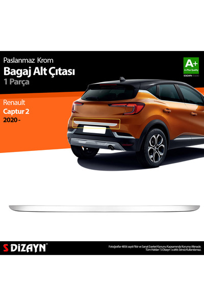 S Dizayn S-Dizayn Renault Captur 2 Krom Bagaj Alt Çıtası 2020 Üzeri 7024030