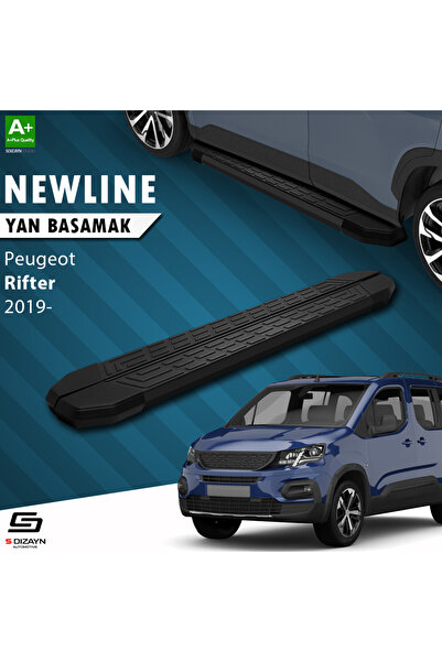 S Dizayn Peugeot Rifter NewLine Siyah Yan Basamak 203 Cm 2019 Üzeri A+ Kalite...