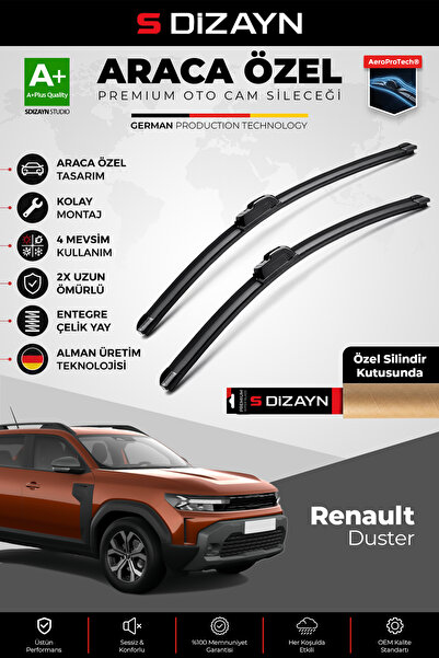 S Dizayn S-Dizayn Renault Duster Ön Cam Silecek Seti 2024 Üzeri Premium Araca...