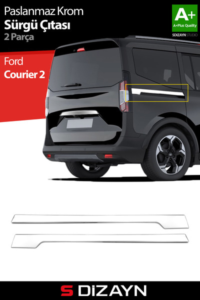 S Dizayn S-Dizayn Ford Courier Krom Sürgülü Kapı Çıtası 2 Prç. 2023 Üzeri A+ ...
