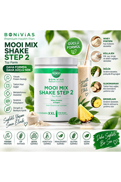 BONİVİAS Bonivias Whey protein Mooi Ficus Kollajen ,Protein, Vitamin-Mineral,...
