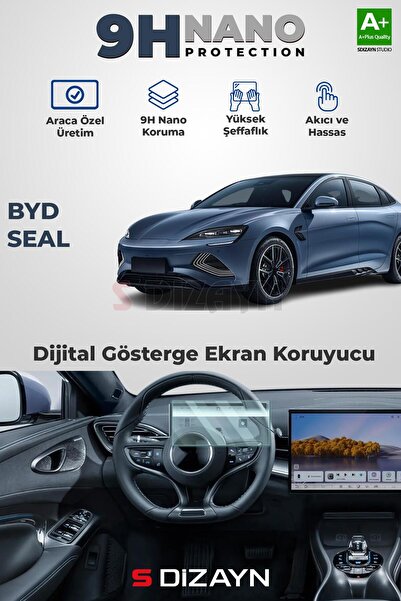 S Dizayn S-Dizayn BYD Seal Awd 9H Nano Gösterge Ekran Koruyucu (PARLAK) 2024 ...