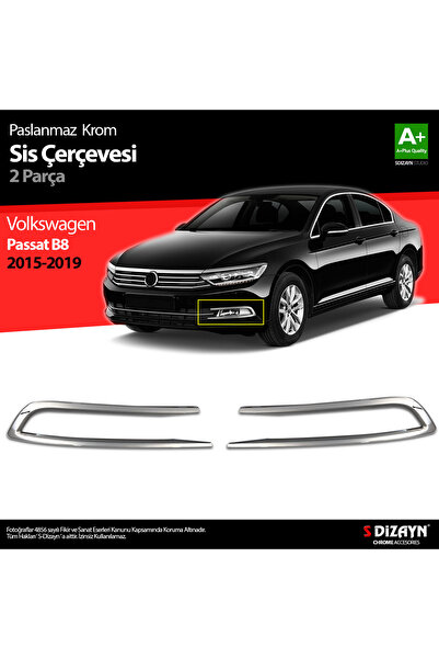 S Dizayn S-Dizayn VW Passat B8 Krom Sis Farı Çerçevesi 2 Parça 2015-2019 7617210
