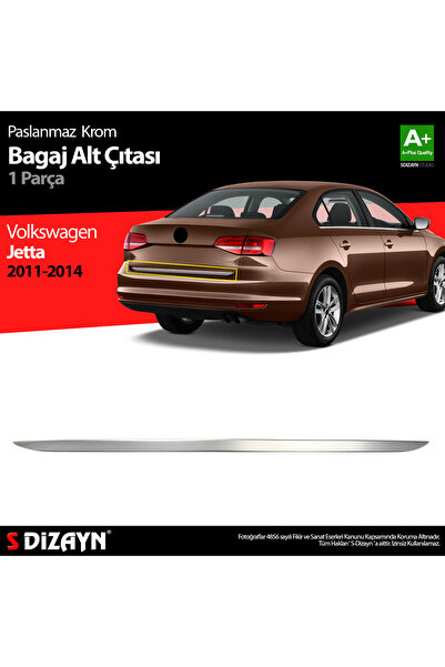 S Dizayn S-Dizayn VW Jetta Krom Bagaj Alt Çıta 2011-2014 7614030