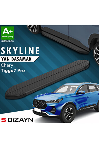 S Dizayn S-Dizayn Chery Tiggo7 Pro Skyline Siyah Yan Basamak 183 Cm 2022 Üzer...