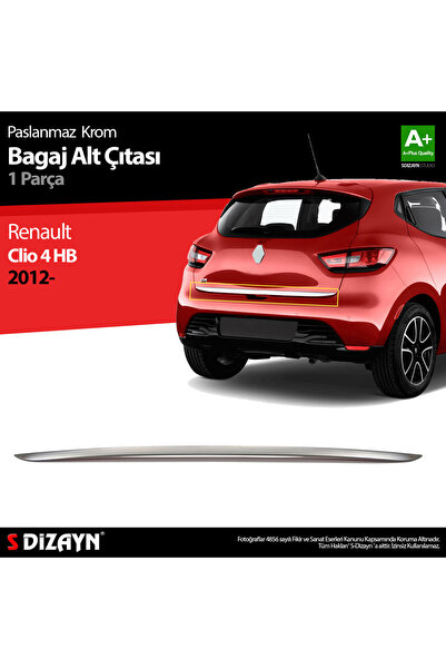 S Dizayn S-Dizayn Renault Clio 4 HB Krom Bagaj Alt Çıtası 2012-2019 7019030