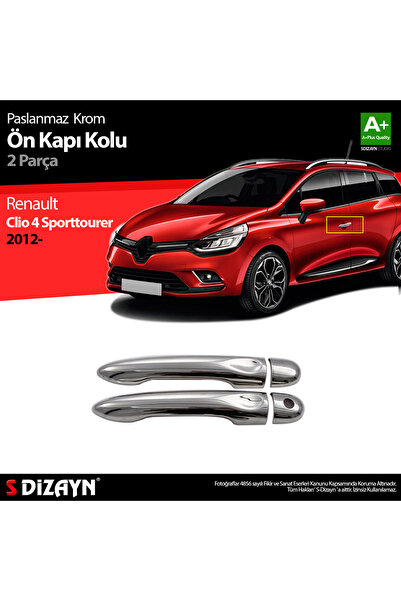 S Dizayn S-Dizayn Renault Clio 4 Sporttourer Krom Kapı Kolu 2 Kapı 2012-2019 ...