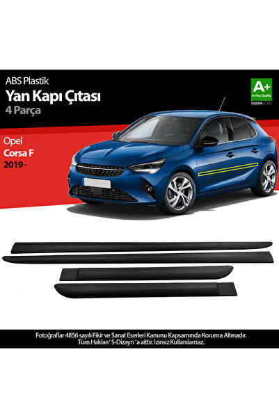 S Dizayn S-Dizayn Opel Corsa F ABS Plastik Yan Kapı Koruma Çıtası 2019 Üzeri ...