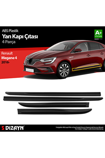 S Dizayn S-Dizayn Megane 4 Yan Kapı Çıtası Plastik OEM Still 2016 Üzeri PL-70...