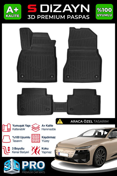 S Dizayn S-Dizayn Audi A6 E-Tron 3D Pro Havuzlu Paspas 2025 Üzeri A+ Kalite 3...