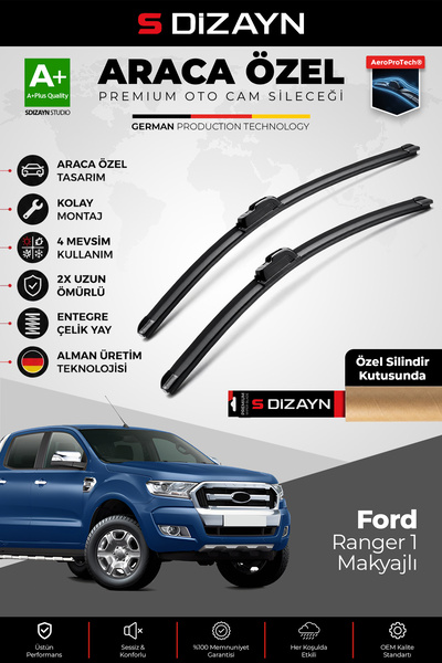 S Dizayn S-Dizayn Ford Ranger Ön Cam Silecek Seti 2015-2022 Premium Araca Öze...