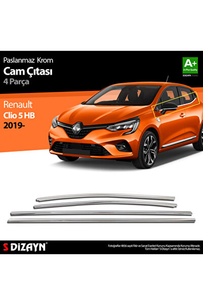 S Dizayn S-Dizayn Renault Clio 5 Krom Cam Çıtası 4 Prç 2019-2026 7027060