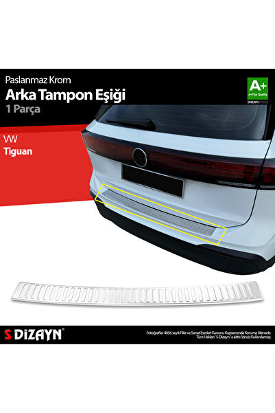 S Dizayn S-Dizayn VW Tiguan Krom Arka Tampon Eşiği 2024 Üzeri A+ Kalite 7655020