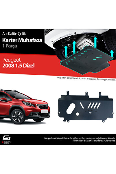 S Dizayn S-Dizayn Peugeot 2008 1.5 Dizel Çelik Karter Muhafaza Koruma 2015-20...