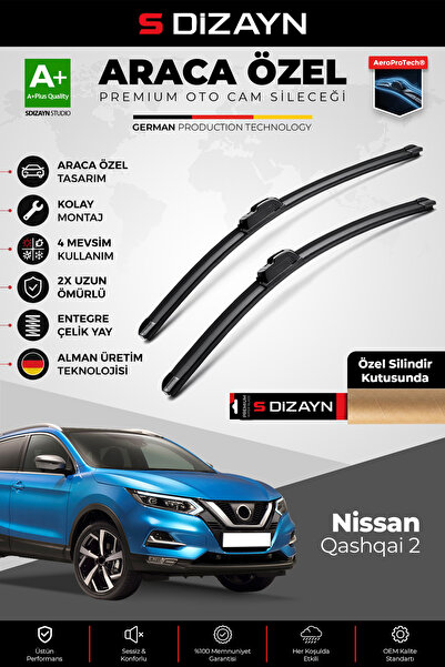 S Dizayn S-Dizayn Nissan Qashqai 2 Ön Cam Silecek Seti 2013-2021 Premium Arac...