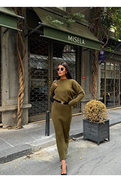 Bessia Butik Vera Uzun Triko Elbise