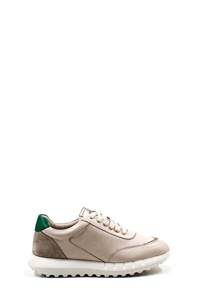 FAST STEP Genuine Leather Beige Women's Casual Shoes 009Za0631