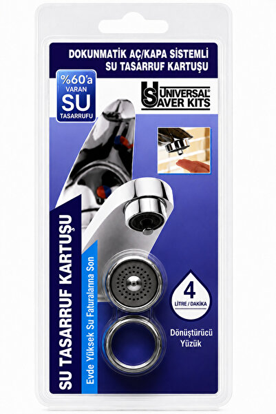 UniversalSaverKits One-Touch Touch Faucet Aerator - 5 Liters/Min. Flowing