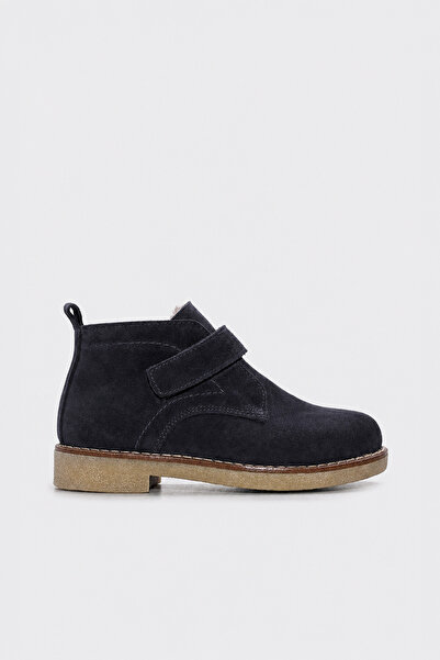 FAST STEP Genuine Leather and Fur Navy Blue Suede Boys' Classic Boots 257Kfa2023