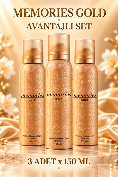 Huncalife Memories Gold Kadın Deodorant 150 Ml - 3 Adet
