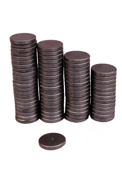 Dünya Magnet 100 Adet 12x3 mm Yuvarlak Ferrit Mıknatıs Çok Amaçlı Süsleme Magneti