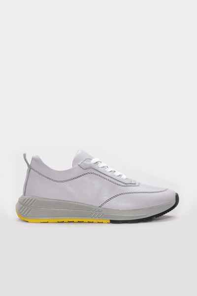FAST STEP Genuine Leather Gray Women's Casual Shoes 169Za003