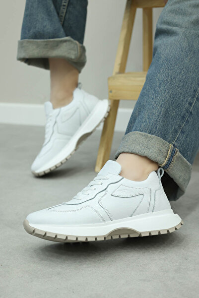 FAST STEP Pantofi casual de damă, albi, din piele naturală 136ZA501