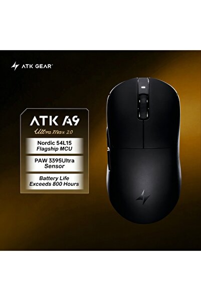 Choice6 A9 Ultra Max Black ATK A9 Air Tri Mode Dual 8K Wireless Gaming Mouse ...