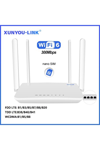 Choice Asia Africa Europe XUNYOU-LINK WiFi 6 Modem 4G LTE WIFI Router 300Mbps...