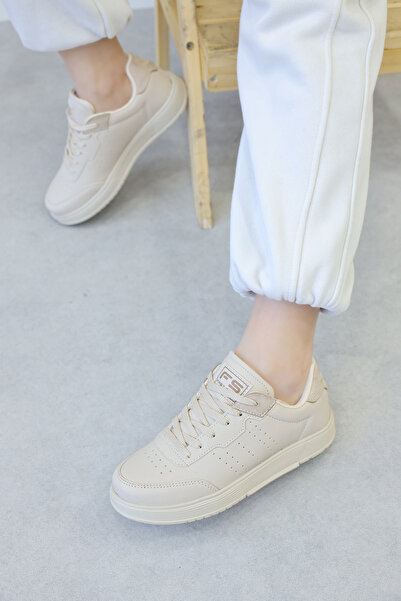 FAST STEP Ekru Kadın Sneaker Ayakkabı 666ZA158