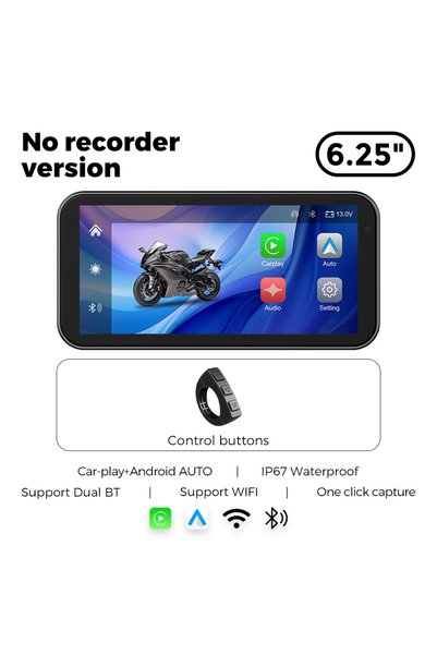 Choice No recorder Portable 6.25 inch IP67 Waterproof Motorcycle GPS Navigati...