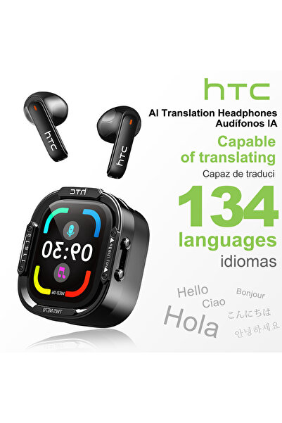 Choice1 black AI HTC NE70 Bluetooth V6.0 Headphones Smart Touchscreen Wireles...