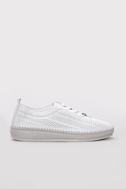 FAST STEP Pantofi casual de damă, albi, din piele naturală 164ZA2026