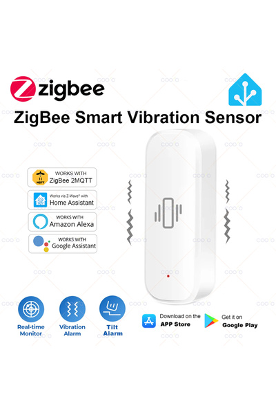 Choice ZigBee Smart Vibration Sensor Real Time Monitoring Door Window Detecti...