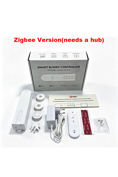 Choice1 Zigbee type-White WiFi Smart Curtain Motor, Zigbee Electric Roller Bl...