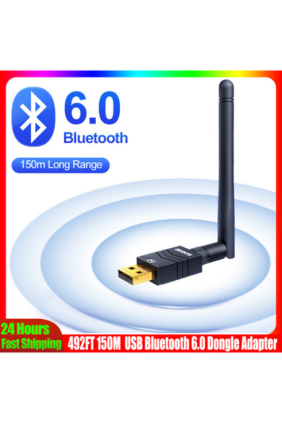 Choice1 محول بلوتوث 6.0 USB، دونجل بلوتوث 6.0، مدى طويل 492 قدم/150 متر، محول...