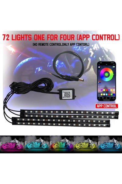 Choice1 72LED APP Led Motorcycle Atmosphere Light Decorative Ambient Light St...