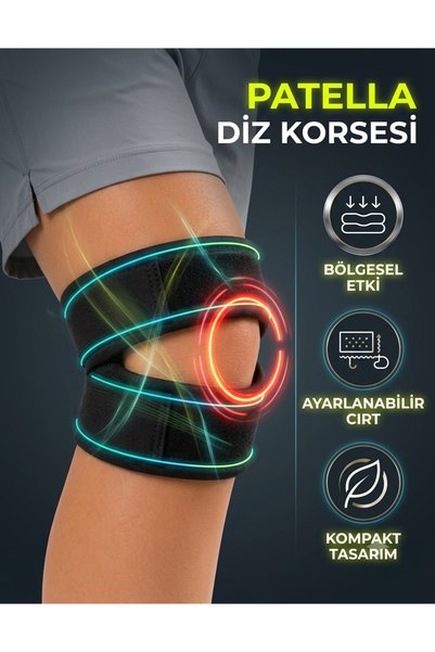 TURTİKA 2-Piece Professional Bandaged Orthopedic Knee Brace - Knee Protection Brace with Patella & Meniscus Support