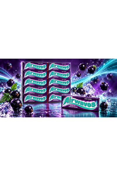 Airwaves Guma de Mestecat cu aroma de Coacaze, 30 de pachete x 14 gr