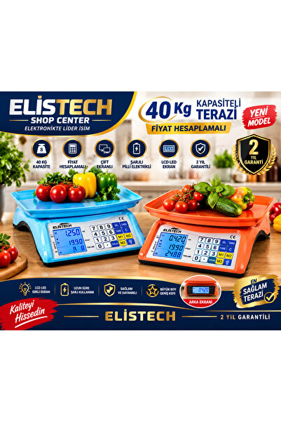 SUPER JVS Renkli Elektronik Dijital Manav Market Kasap Pazarcı Mutfak Terazis...