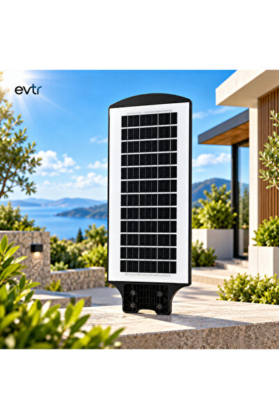 Genel Markalar 300W Güneş Enerjili Solar Sokak Lambası 6500K Beyaz Işık Sensö...