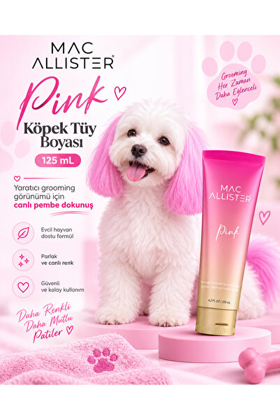 Mac Allister Kedi Köpek Tüy Boyası Pembe Renkli 125 mL